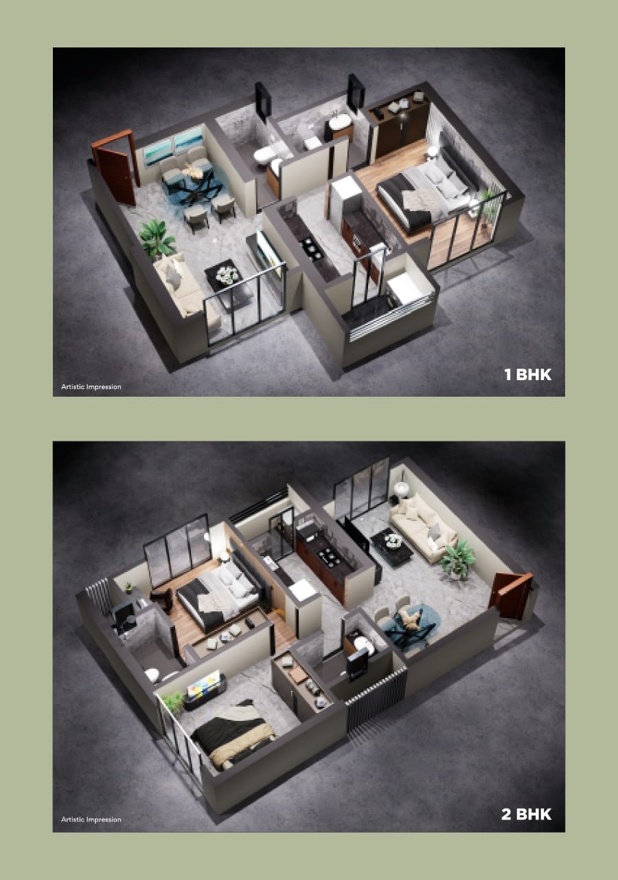 2 BHK + Pooja Room Apartment For Sale in Varadvinayak Siddhivinayak Aura