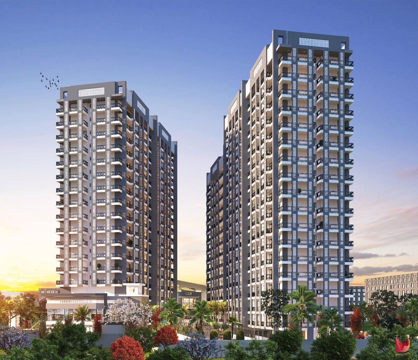 3 BHK + Pooja Room 1110 Sq.Ft. Apartment in Nandita Mayfair Park