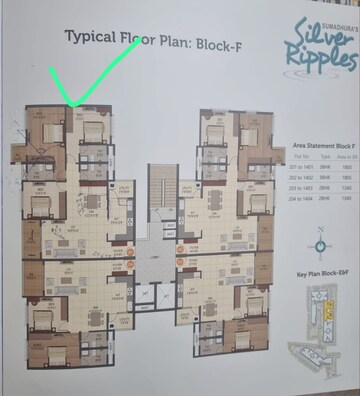 Floor Plan in 3 BHK Apartment at Virani Lake Mist, Ramagondanahalli – for Sale
