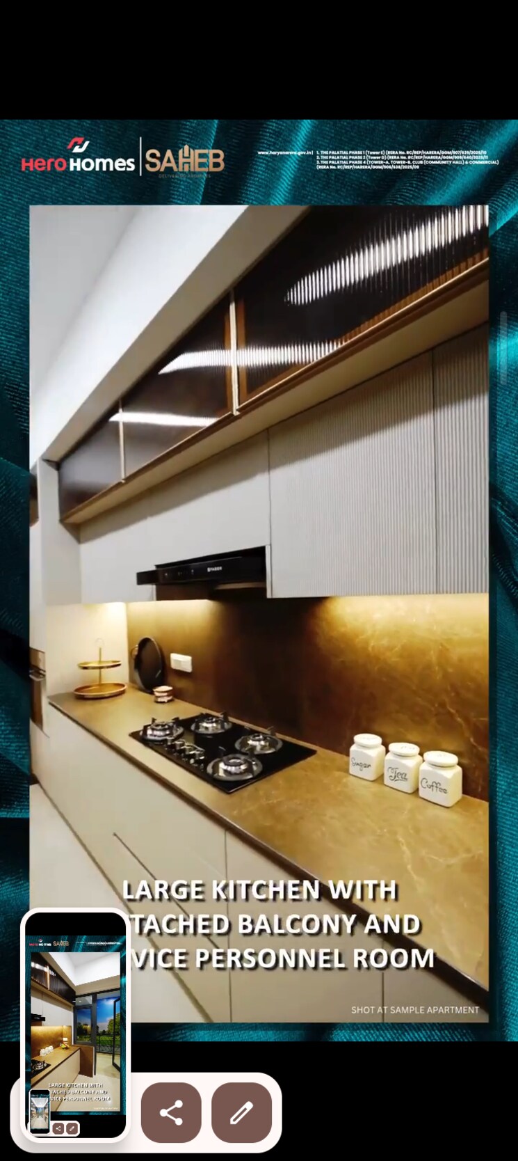 undefined, hero-homes-palatial 3 Bedroom 2800 Sq.Ft. Apartment In Sector 104 Gurgaon 8286806