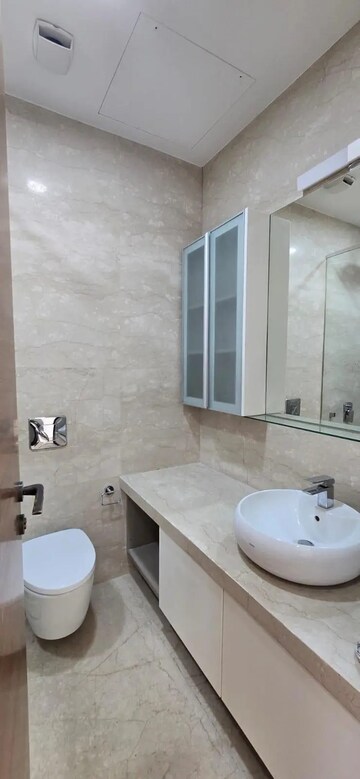 Bathroom in 3 BHK Apartment at Omkar 1973, Worli – for Rent