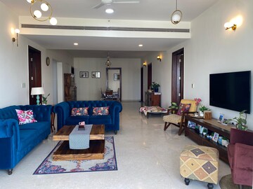Living Room in 4 BHK Apartment at Prestige White Meadows, Whitefield – for Sale