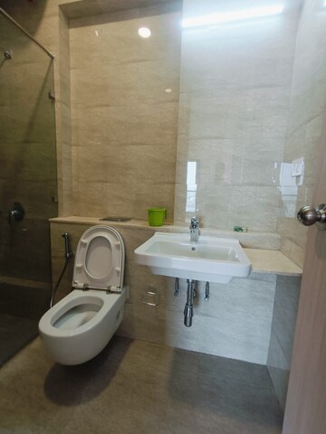 Bathroom in 3 BHK Apartment at Adani Ten BKC, Bandra East – for Rent