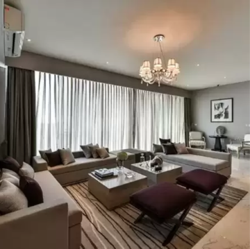 Living Room in 4 BHK Apartment at K Raheja Artesia, Century Bazar – for Rent