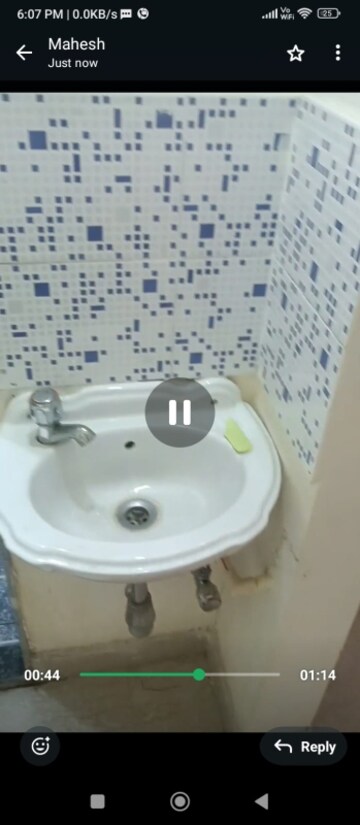 Bathroom in 1 BHK Apartment at CIDCO Sector 36 Taloja CHS, Sector 36 Taloja – for Rent