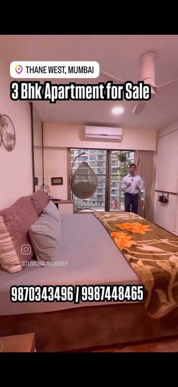 Living Room in 3 BHK Apartment at Neelkanth Greens, Manpada – for Sale