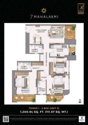 2 BHK Builder Floor For Sale in Runwal 7 Mahalaxmi, Mahalaxmi