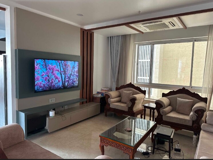 Living Room, my-home-bhooja 3 Bedroom 3430 Sq.Ft. Apartment In Hi Tech City Hyderabad 8289387