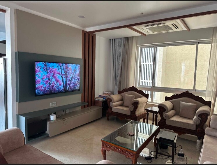 Living Room, my-home-bhooja 3 Bedroom 3430 Sq.Ft. Apartment In Hi Tech City Hyderabad 8289387