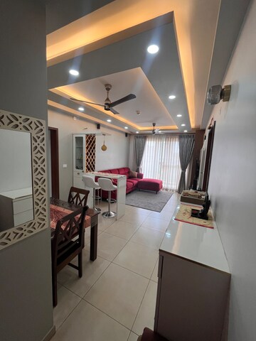 Living Room in 2.5 BHK Apartment at Bhartiya Nikoo Homes Phase 2, Thanisandra Main Road – for Rent