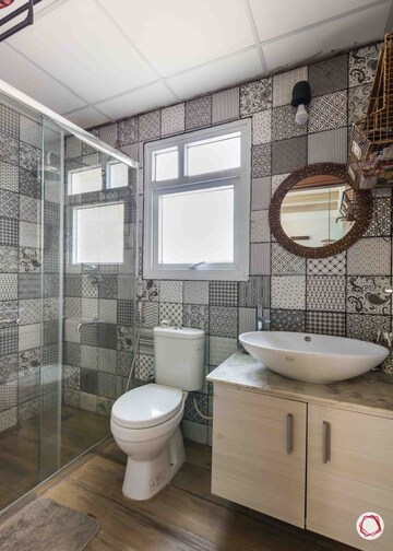Bathroom in 3.5 BHK Apartment at Sanjeeva Town Duplex, Rajarhat – for Rent