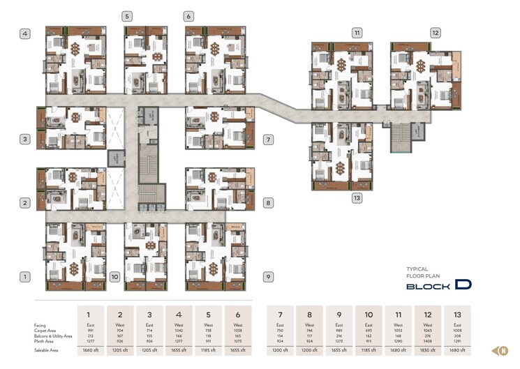 Floor Plan, magna-solitaire 3 Bedroom 1865 Sq.Ft. Apartment In Peeranchuruvu Hyderabad 8291228