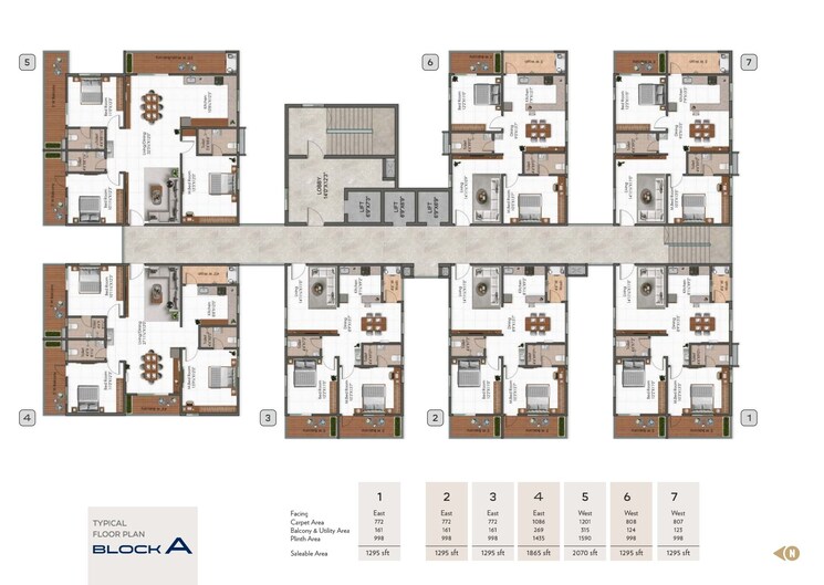 Floor Plan, magna-solitaire 3 Bedroom 2050 Sq.Ft. Apartment In Peeranchuruvu Hyderabad 8291229