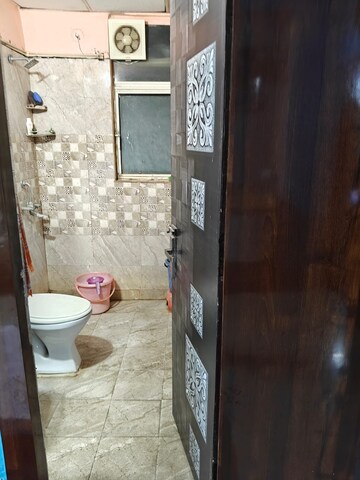 Bathroom in 3 BHK Apartment at Sangwan Heights, Raj Nagar Extension – for Rent