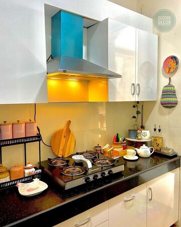 Kitchen in 4 BHK Apartment at Srijan Heritage Enclave Phase I, Rajarhat Road – for Rent