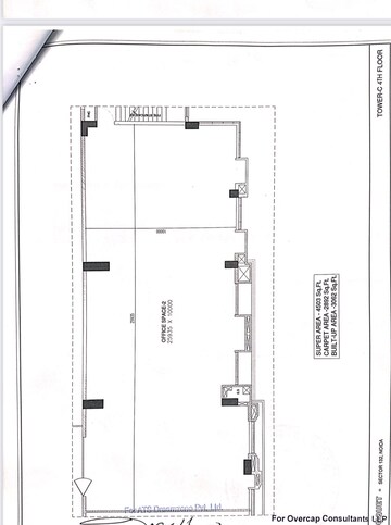 Floor Plan in  Office Space at ATS Bouquet, Sector 132 – for Rent