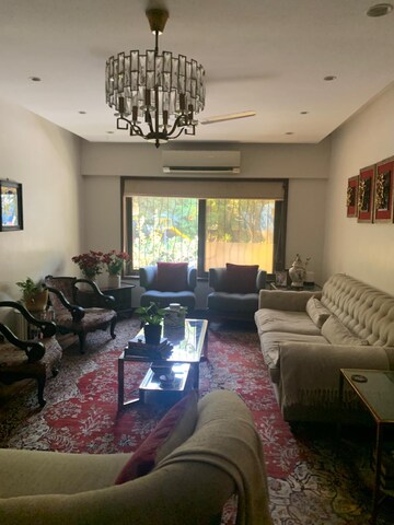Living Room in 3 BHK Apartment at Mittal Ruia Park, Juhu – for Rent