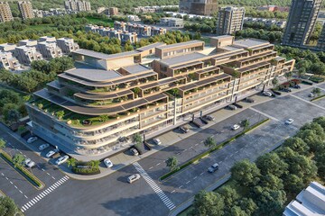  Office Space – Exterior View View at Thaltej - for Rent