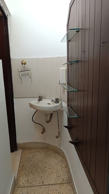 Bathroom in 2 BHK Builder Floor at Paschim Vihar – for Rent