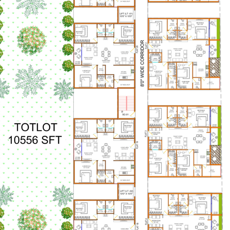 Master Plan, kollur 3 Bedroom 1925 Sq.Ft. Apartment In Kollur Hyderabad 8293421