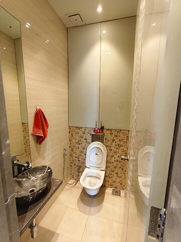 Bathroom in 3 BHK Apartment at Enpar Lotus Residency, Lower Parel – for Rent