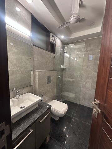 Bathroom in 3 BHK Builder Floor at Bainsla Huda Floors, Sector 51 – for Rent
