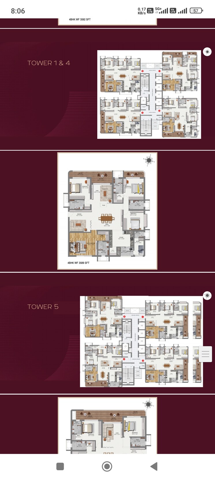 Master Plan, raghava-cinq 4 Bedroom 3600 Sq.Ft. Apartment In Financial District Hyderabad 8295477