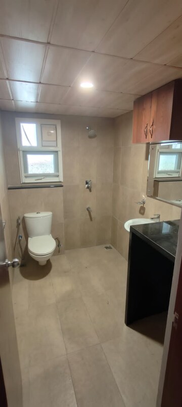 Bathroom in 3 BHK Apartment at Prestige High Fields, Gachibowli – for Rent