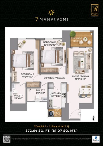 2 BHK Builder Floor For Sale in Runwal 7 Mahalaxmi, Mahalaxmi