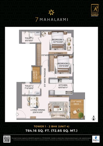 3 BHK Builder Floor For Sale in Runwal 7 Mahalaxmi, Mahalaxmi