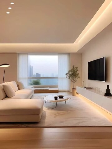 Living Room in 3 BHK Apartment at Igi Airport Area – for Sale