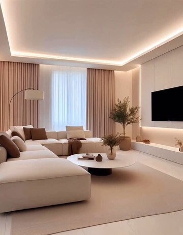 Living Room in 3 BHK Apartment at Igi Airport Area – for Sale