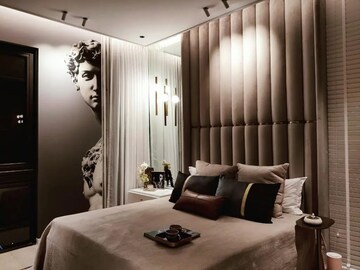 Living Room in 4 BHK Apartment at Lodha Trump Tower, Worli – for Rent
