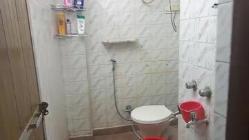 Bathroom in 1 BHK Builder Floor at Mehrauli – for Rent