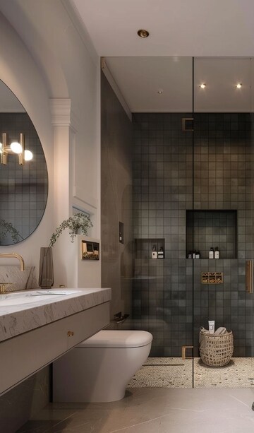 Bathroom in 3 BHK Apartment at Srijan Botanica, Rajpur Sonarpur – for Sale