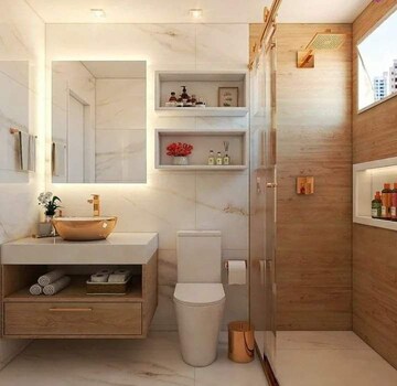 Bathroom in 3 BHK Apartment at Srijan Nirvana, Rajpur – for Sale