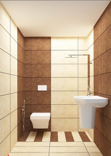 Bathroom in 2 BHK Apartment at Srijan Natura, New Alipore – for Sale
