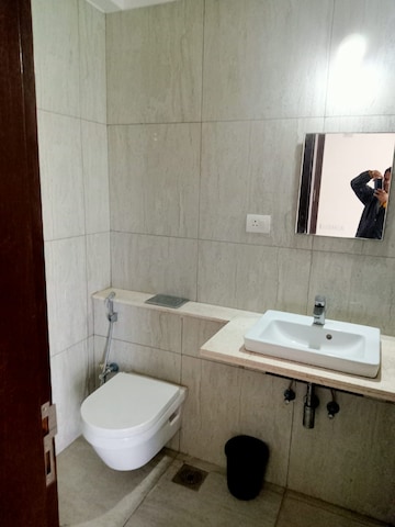 Bathroom in 3 BHK Apartment at Runwal Elegante, Andheri West – for Rent