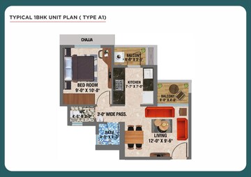 Floor Plan in 2 BHK Builder Floor at Arihant Avanti, Shilphata – for Sale