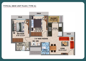 Floor Plan in 2 BHK Builder Floor at Arihant Avanti, Shilphata – for Sale
