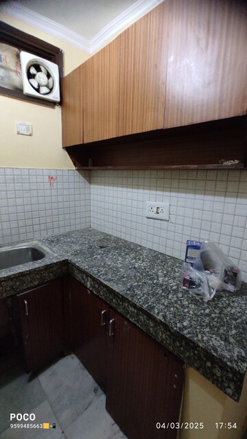 Bathroom in 1 BHK Builder Floor at Mehrauli – for Rent