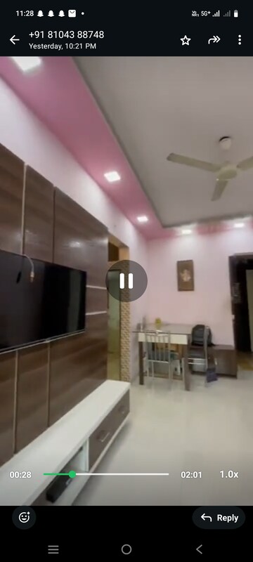 Living Room in 2 BHK Apartment at Acme Ozone, Manpada – for Sale