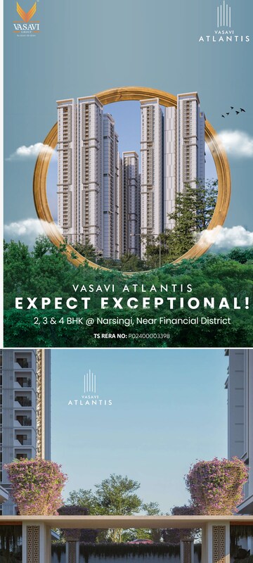 3 BHK Apartment For Sale in Vasavi Atlantis, Narsingi