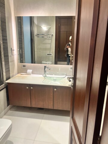 Bathroom in 4 BHK Builder Floor at New Friends Colony – for Rent