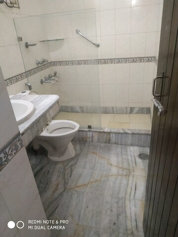 Bathroom in 3 BHK Builder Floor at Saket – for Rent