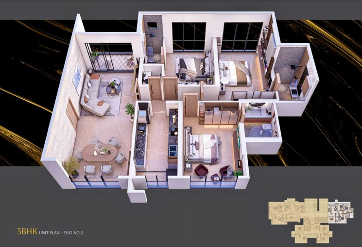 Floor Plan, goregaon west 4 Bedroom 1650 Sq.Ft. Apartment In Goregaon West Mumbai 8297280