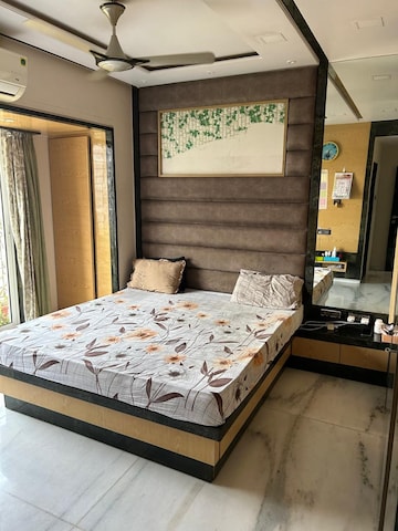 Bedroom in 3 BHK Apartment at Kasturi Heights, Kharghar – for Rent