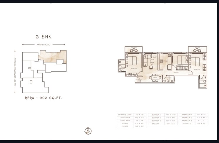 Floor Plan, sambhavparshva-tsaaya 1 Bedroom 453 Sq.Ft. Apartment In Kandivali East Mumbai 8298068