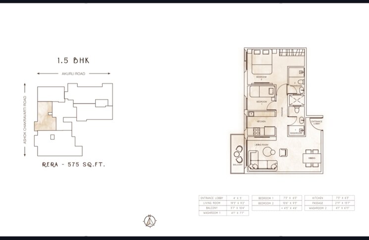 Floor Plan, sambhavparshva-tsaaya 1 Bedroom 453 Sq.Ft. Apartment In Kandivali East Mumbai 8298068
