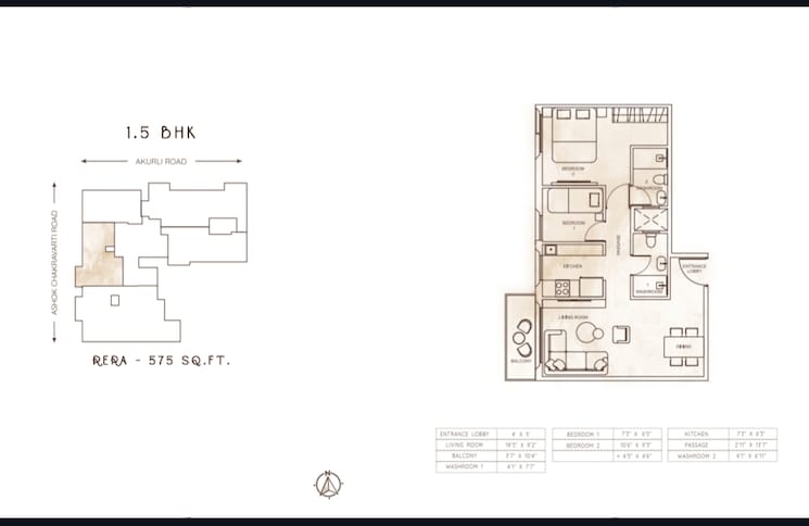 Floor Plan, sambhavparshva-tsaaya 2 Bedroom 636 Sq.Ft. Apartment In Kandivali East Mumbai 8298143